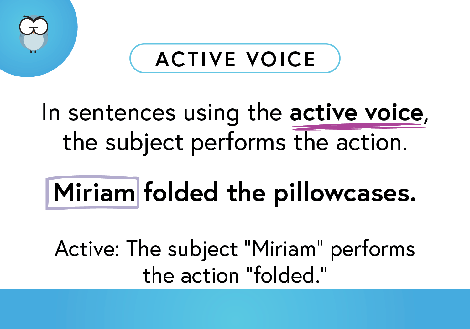 active voice example